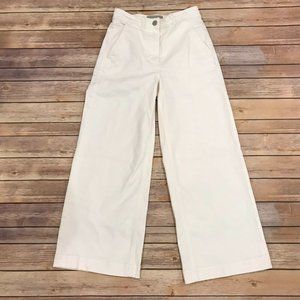 Everlane Regular White Cropped Wide Leg Jeans